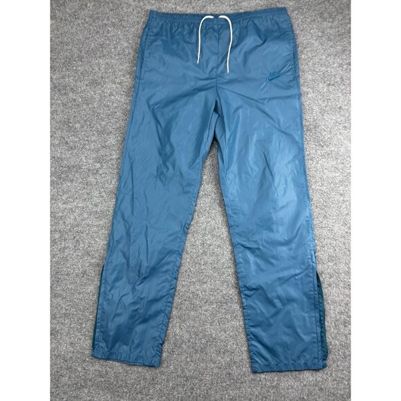 Vintage Nike Pants Mens Large Blue Nylon Track Windbreaker Made in Japan 90s